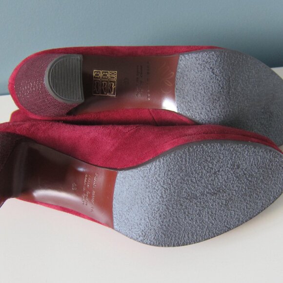 NEW CHIE MIHARA JANET Burgundy Suede Laceup Mid Calf Boots Spain IT 40 - Picture 4 of 8